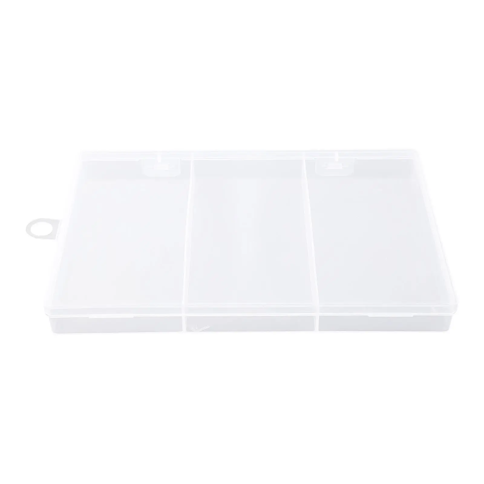 3 Grids Transparent Plastic Storage Box Organizer Stickers Box Desktop Container Tape Stickers Box Art Tool Case 17.5x11x2cm