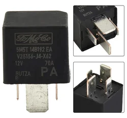 For Ford Auto Relay Car Relay Car Interior Part 30765034 4-PIN 5M5T14B192EA 70A 12V Black Plastic Plug-and-play Interior Parts