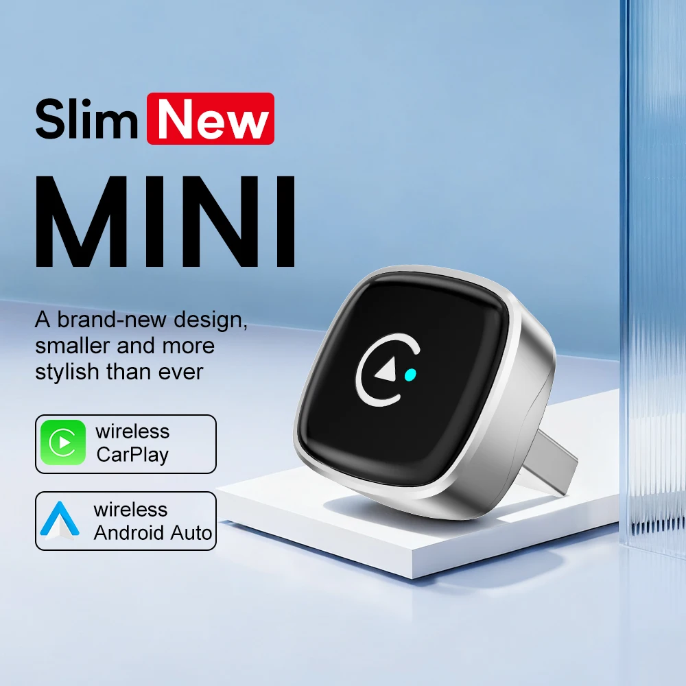 FLIXIVI 2in1 Wireless CarPlay Android Auto Adapter USB Dongle Smart Car Systems Plug and Play for Toyota Nissan Honda Ford Car