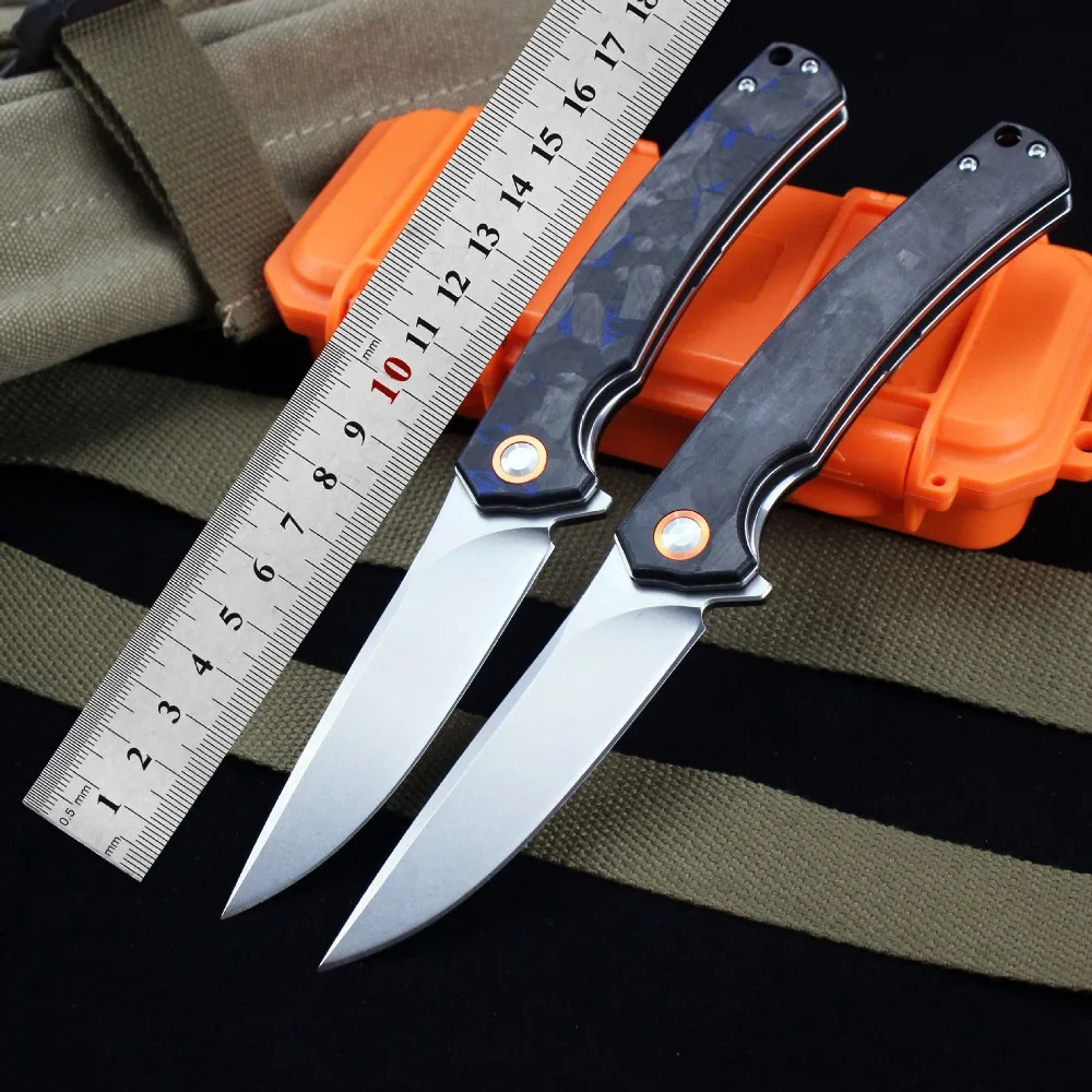 

Samsend GT-964 Carbon Fiber Folding Knife,D2 Blade Tactical Knife, Outdoor Survival Camping Hunting Rescue Fishing EDC Tool