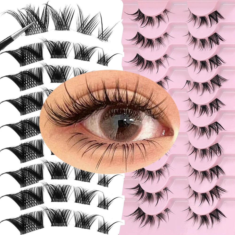 وصلة رموش خيالية غير مرئية ، رموش صناعية طبيعية ، رموش ناعمة ثلاثية الأبعاد ، سلسلة ثوكسي ، أوروبا ، 10 أزواج