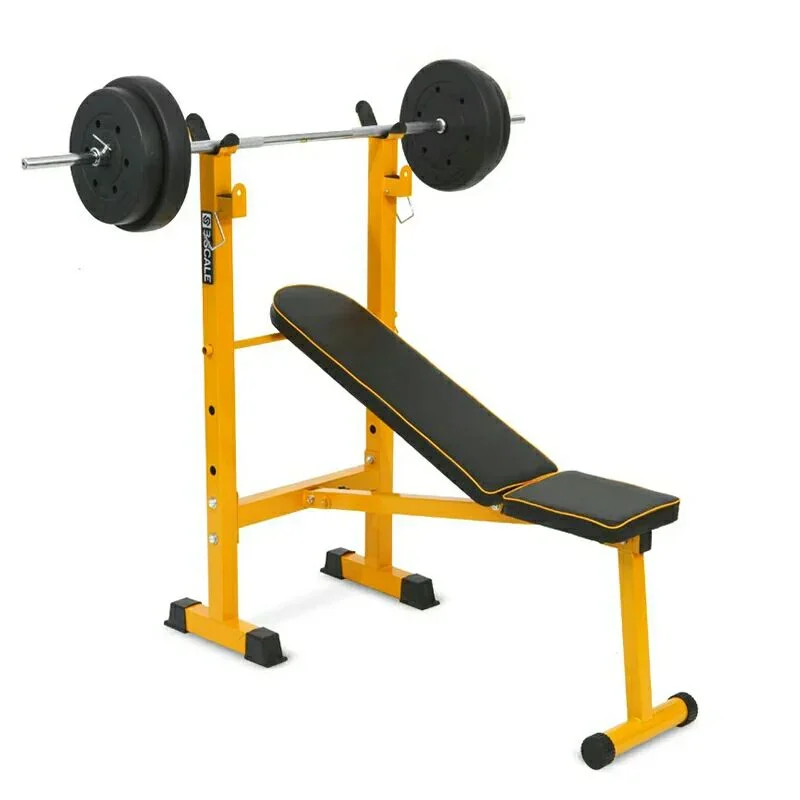 2018 best sale cheap ningbo Sports Fitness Steel Frame Flat Weight Training Bench with Cross Bars gym bench weight