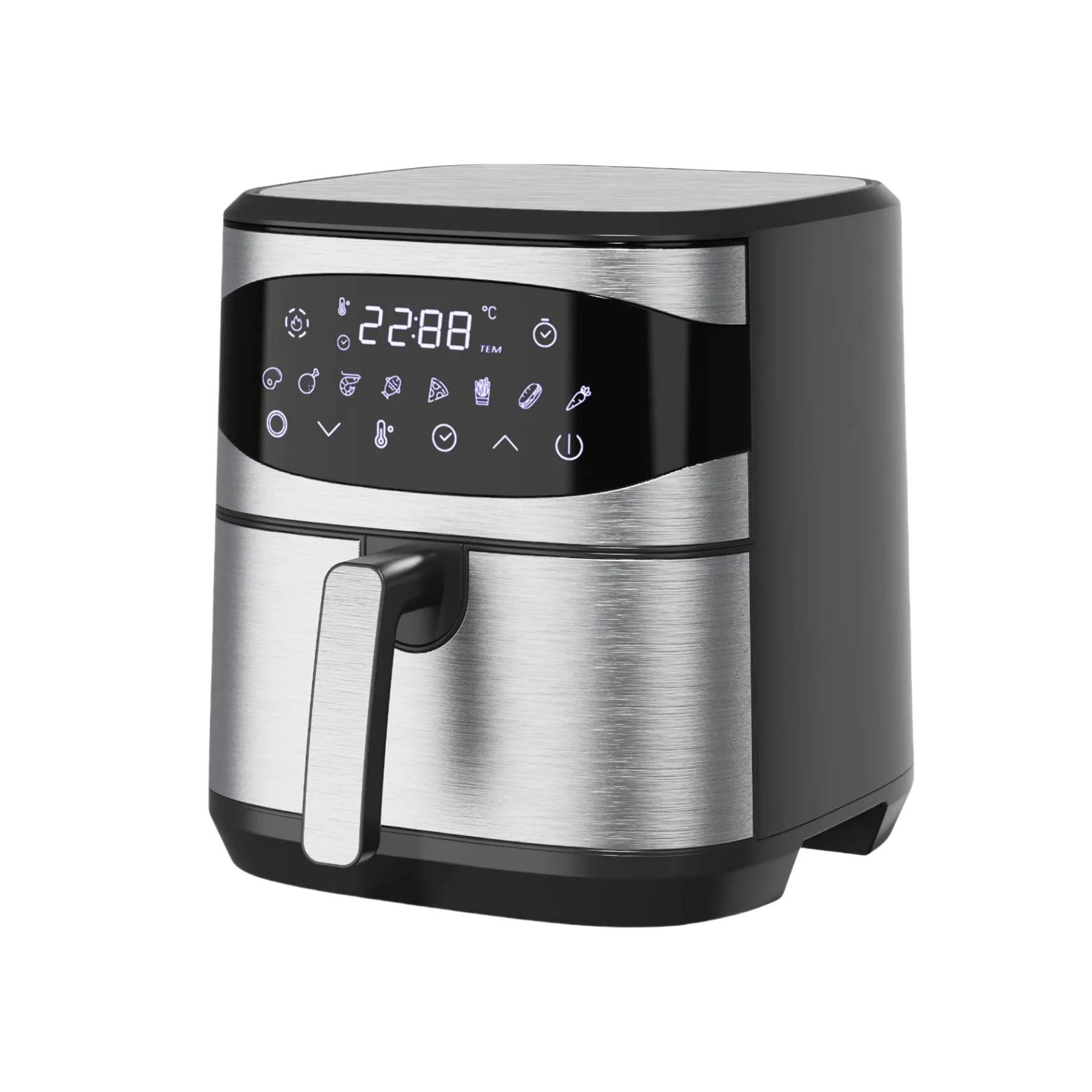 2026 New Model Multi-functionalHot Sale 6.5L 7L 8L Smart Nonstick Air Fryer Oil Free Electric Stainless Steel Kitchen Air Fryer