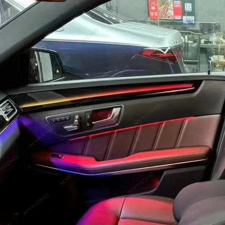 KYNCHO LED Car Ambient Light Kit for BENZ E CLASS W212 64 Colors RGB Bluetooth App Control Auto Interior Lighting OEM ODM