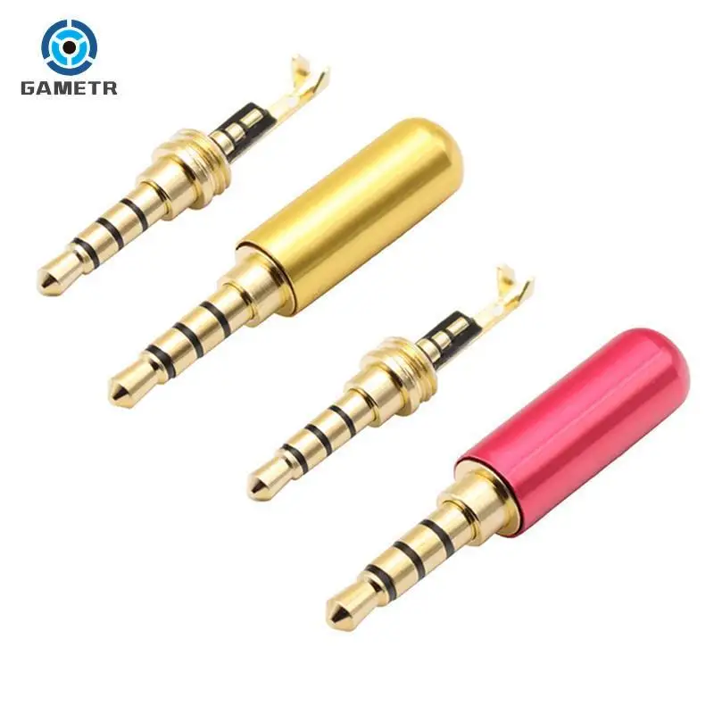 Nuovo connettore Audio da 3.5mm 4 poli Jack per cuffie spina maschio cavo di riparazione per auricolari cavo a saldare adattatore Jack AUX 3.5 fai da te