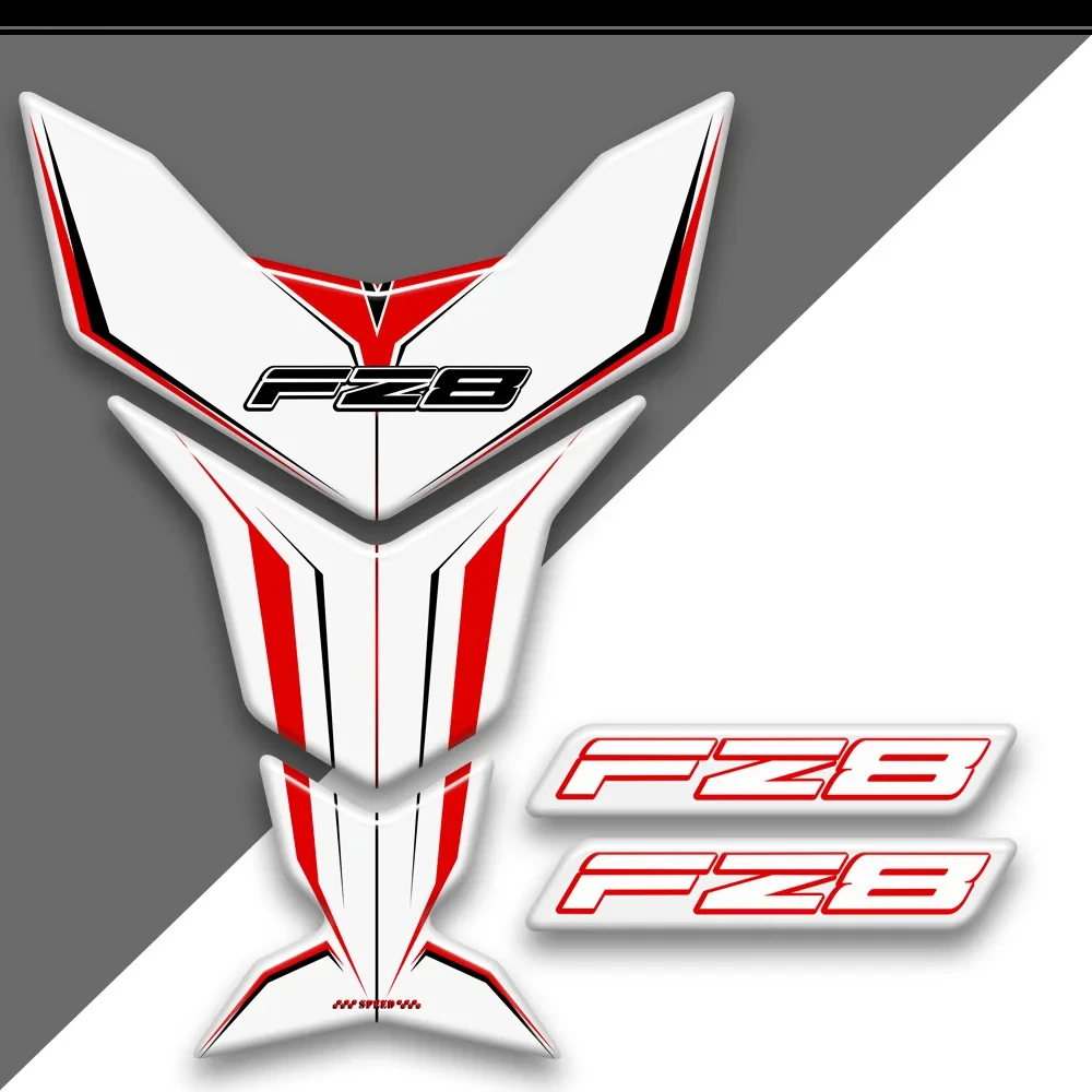 For FZ8 FZ8S Motorcycle Knee Kit Oil Fuel Tank Pad Protector Stickers Decals Custom Emblem Fuel Tank Decal Protection Kit