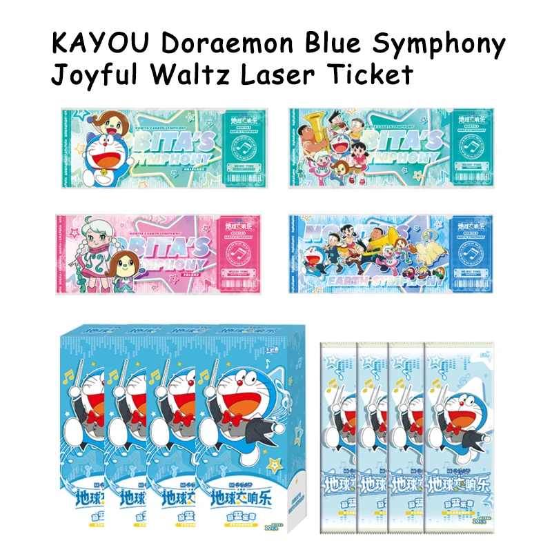 KAYOU Doraemon Blue Symphony Joyful Waltz Laser Ticket Vol1 Premium Trading Card Game Collectible Gift Set