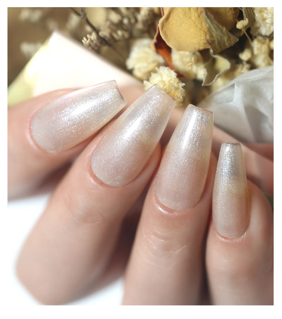 Arte Clavo Großhandel 15ml Japanischer Nagel-Gel-Lack Flash White Shell Aurora Pink Pearl Milky Glitter Gel Dropshipping Salon – Detail 7