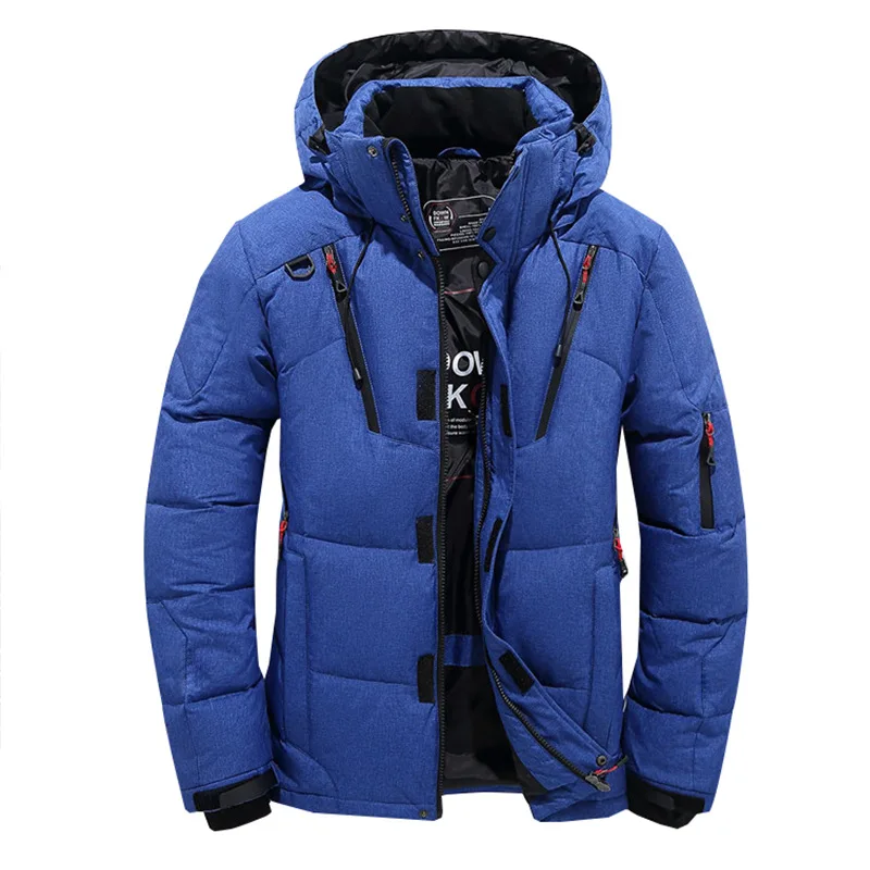 

2024 Winter Men's Down Jacket Thickened Coat Outdoor Warm Winter Clothing Down Hooded Youth Leisure