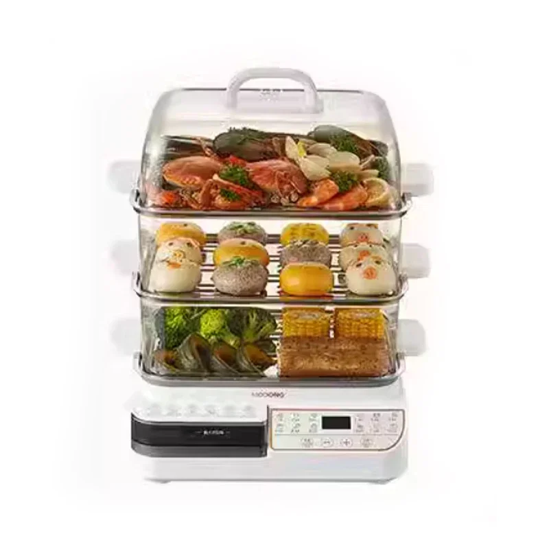 Three-layer Food Steamer Household Electric Bun Steamer Machine Large Capacity Eletrodomesticos De Cozinha Eletricos.