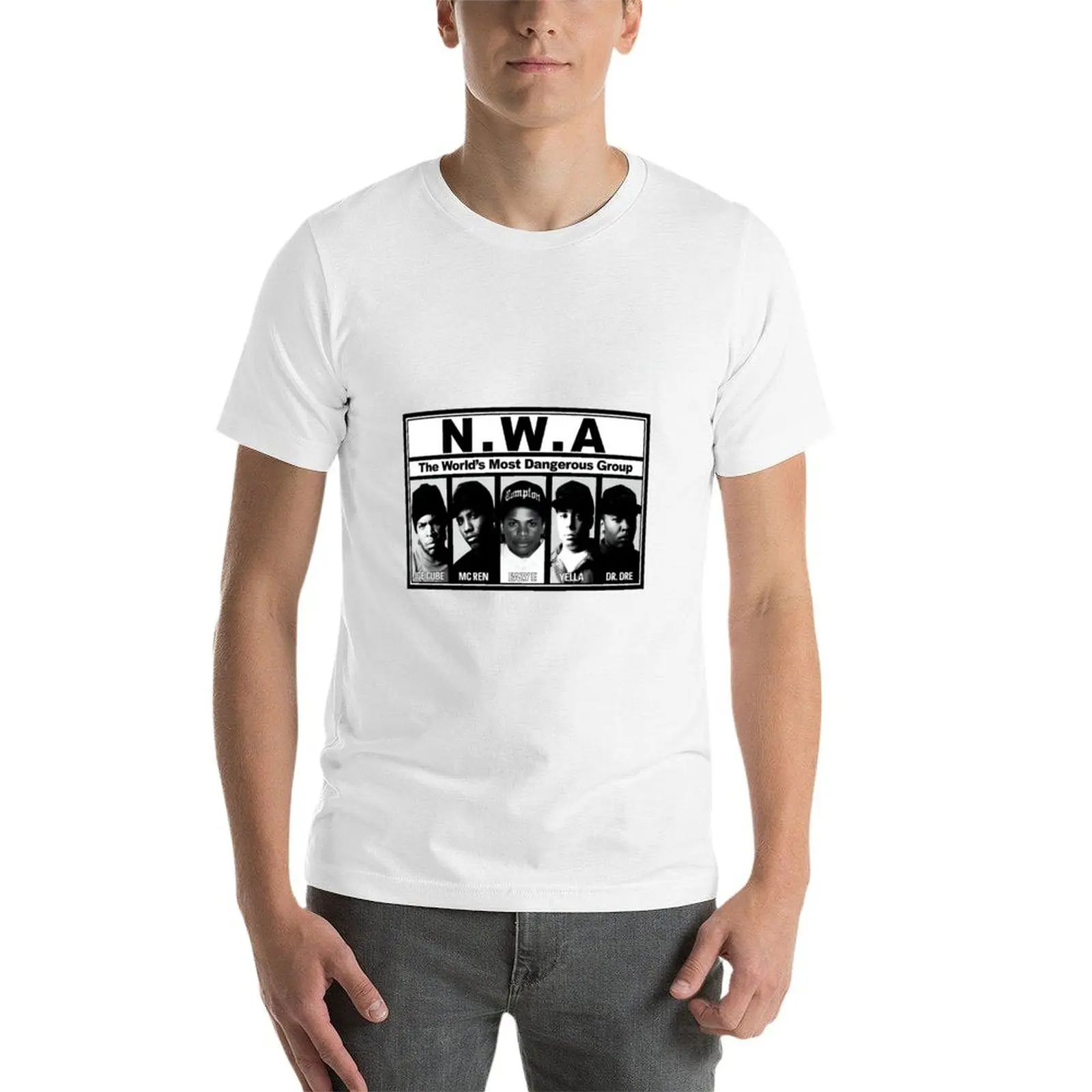 N.W.A مجموعة تصميم رائع الراب تي شيرت أسود القطن تي شيرت عادي للرجل حزمة تي شيرت للرجل الجرافيك تيز تي شيرت