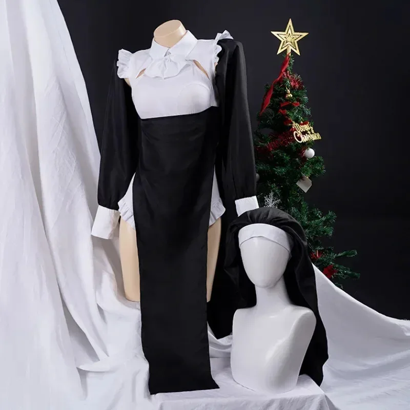 Anime - Halloween Party - Costume Adult Nun Dress Black Fancy Role-playinga;3,v'5.t;8,