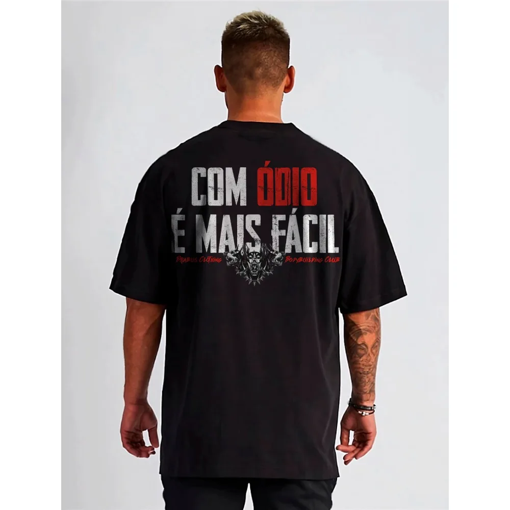 Style Summer New Men\'s T Thirts Sports Fitness Round Neck Oversized T-shirt Gym Running Basketball Training Short Sleeves Top