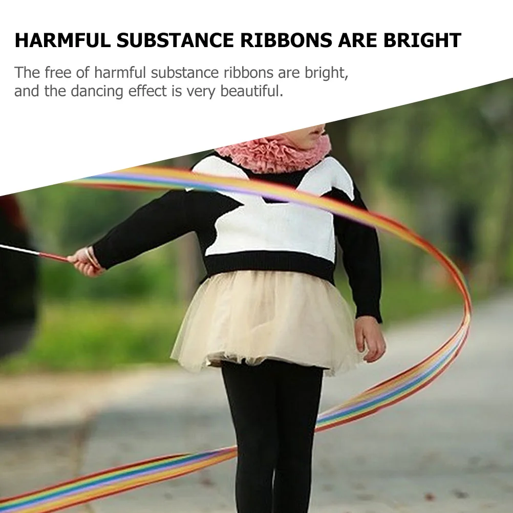 

12pcs Gymnastics Ribbons Colorful Dance Streamers Art Gymnastic Accessories for Kids Fitness Training Portable Lightweight Safe