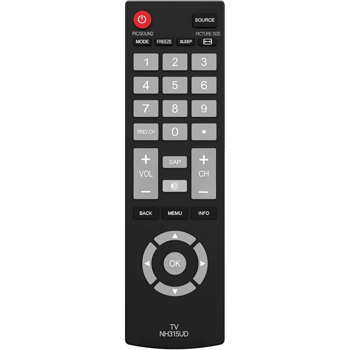 DT75BG TV Remote Control, Universal TV Remote NH315UP/NH315UD for LED LCD LCD HDTV Smart , No Setup Needed