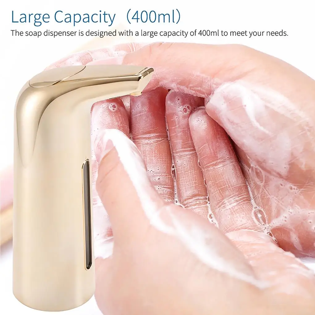 400ML Automatic Soap Dispenser Touchless Refill Soap Pump with Waterproof Base Battery Operated Sensor Bathroom Soap Dispenser