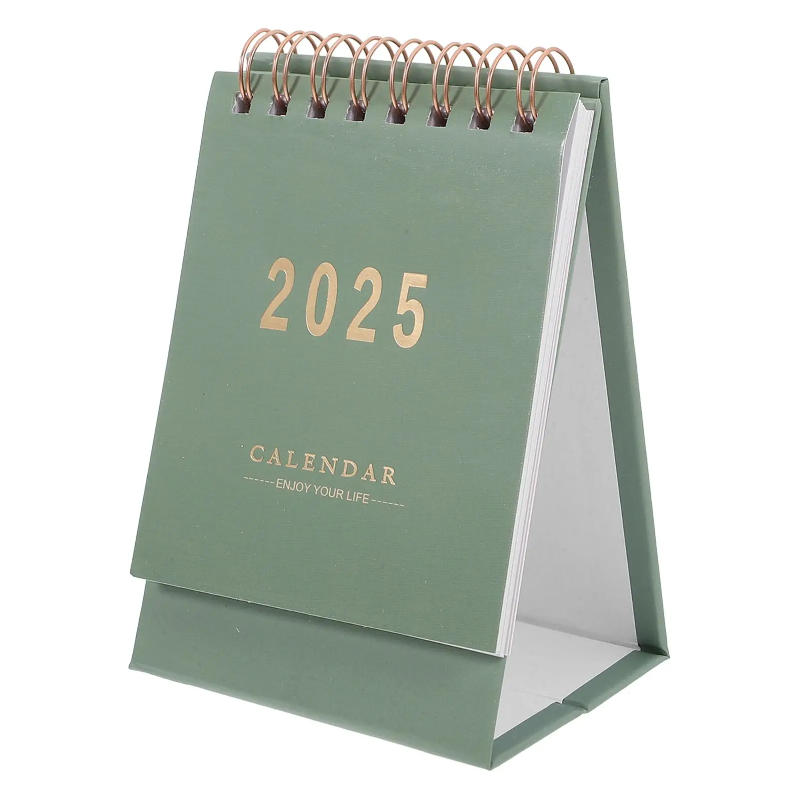 

2025 Desk Calendar Mini Office Supplies Desktop Cute Paper Standing Flip for Daily