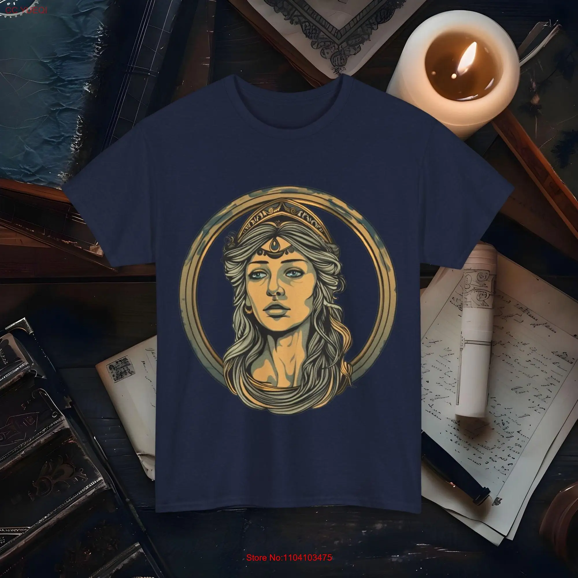 Hera Goddess Greek Mythology Artsy T Shirt Mount Olympus Queen Mythical Apparel long or short sleeves