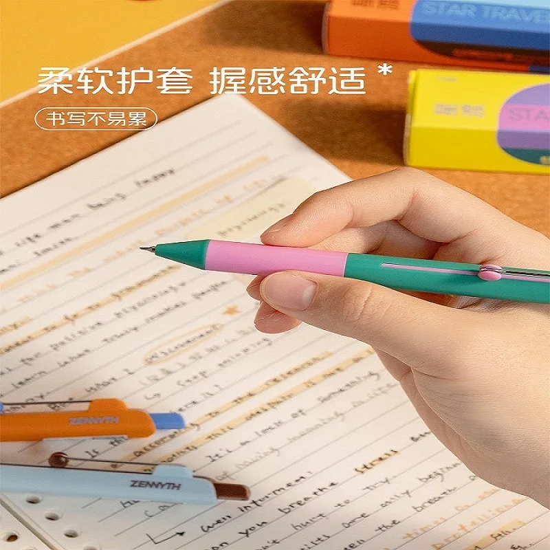 ZENNYTH 2pc/Set Creative Geometry Color Block Gel Pens 0.5mm Quick Dry Ink Ultra Smooth Writing for School & Office Stationery