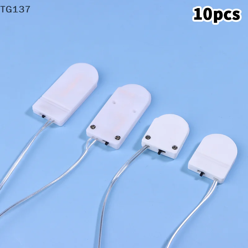 10Pcs 1 X 3V/2 X 3V CR2032 LIR2032 Battery Holder With Line On Off Switch Battery Holder Coin Cell Holder Button Battery Holder