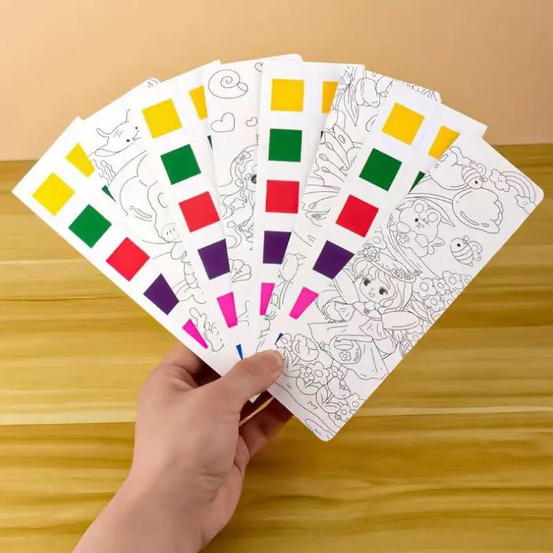 Watercolor Coloring Book Drawing Coloring Toy Bookmark Supplies Kid Graffiti Picture Coloring Safe For Kid Student