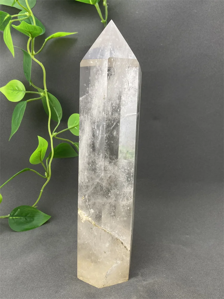 Natural Transparent Large Size White Crystal Tower Reiki Treatment Feng Shui Witchcraft Home Decoration Ornaments