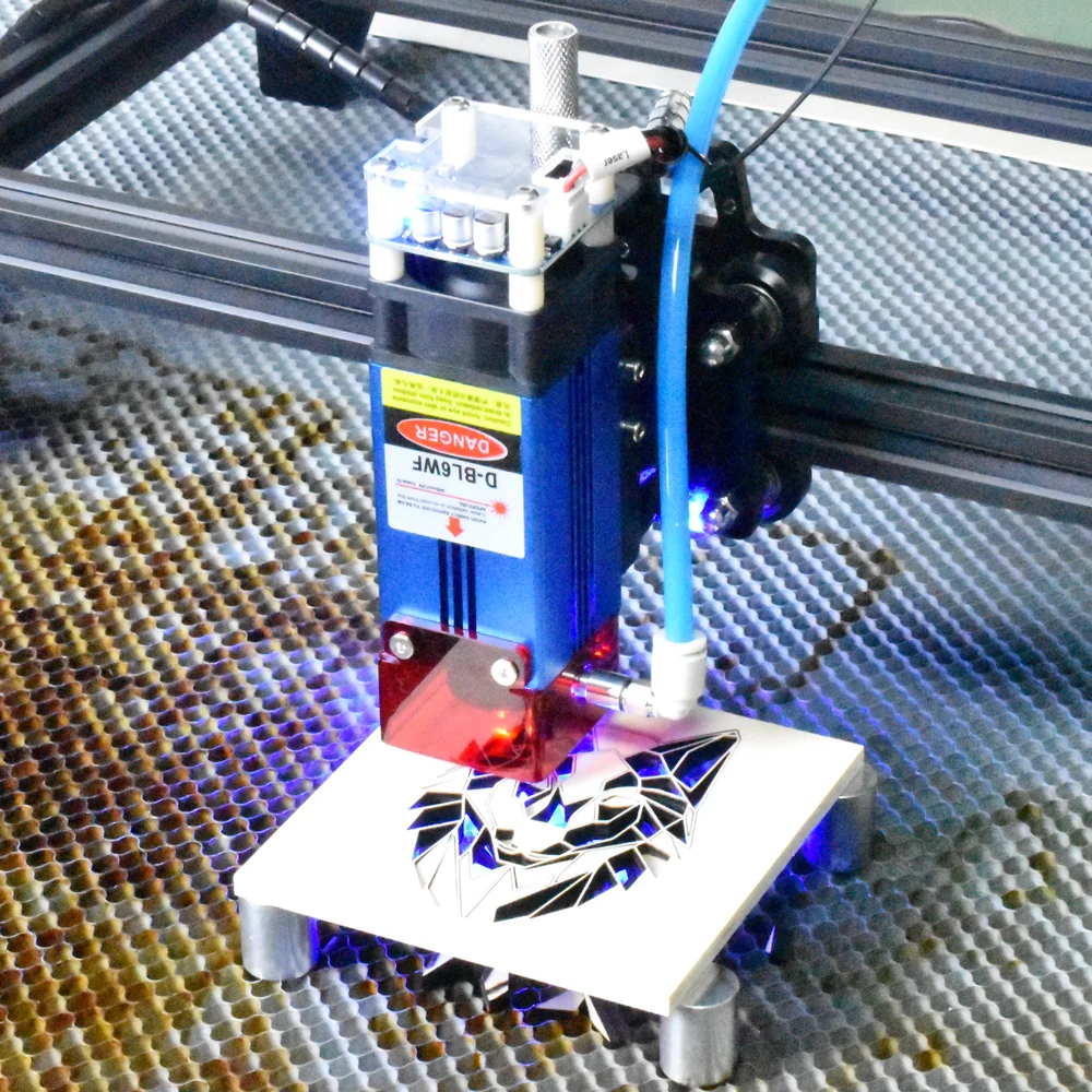 60W Laser Engraver Module for CNC Laser Cutting Engraving Writing Machine 450nm Compressed Spot Technology Fixed-focus Tool Head