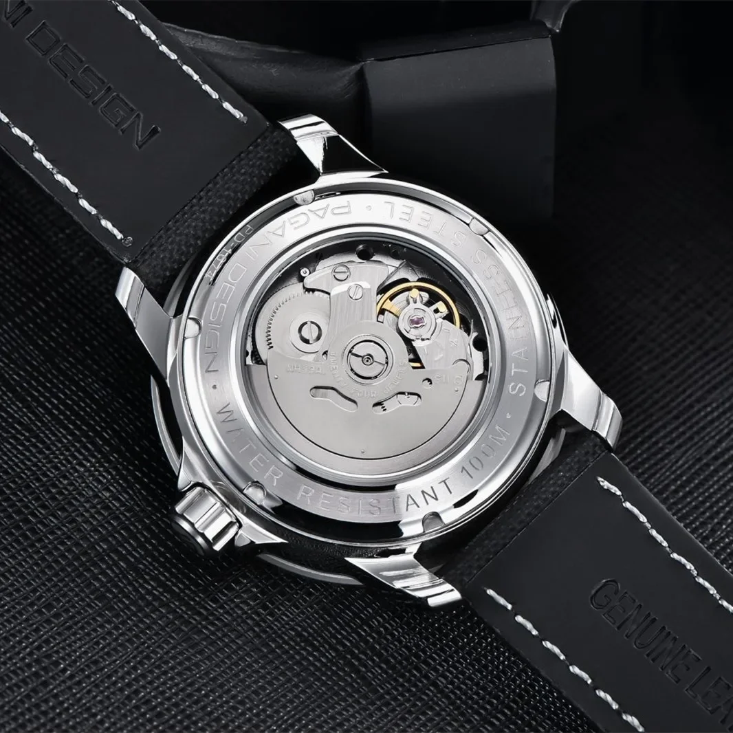 PAGANI DESIGN-Relógio Tourbillon impermeável para homens, moldura cerâmica, Sapphire Hollow, relógio de pulso automático, TMI-NH39, 200m, relógio mecânico