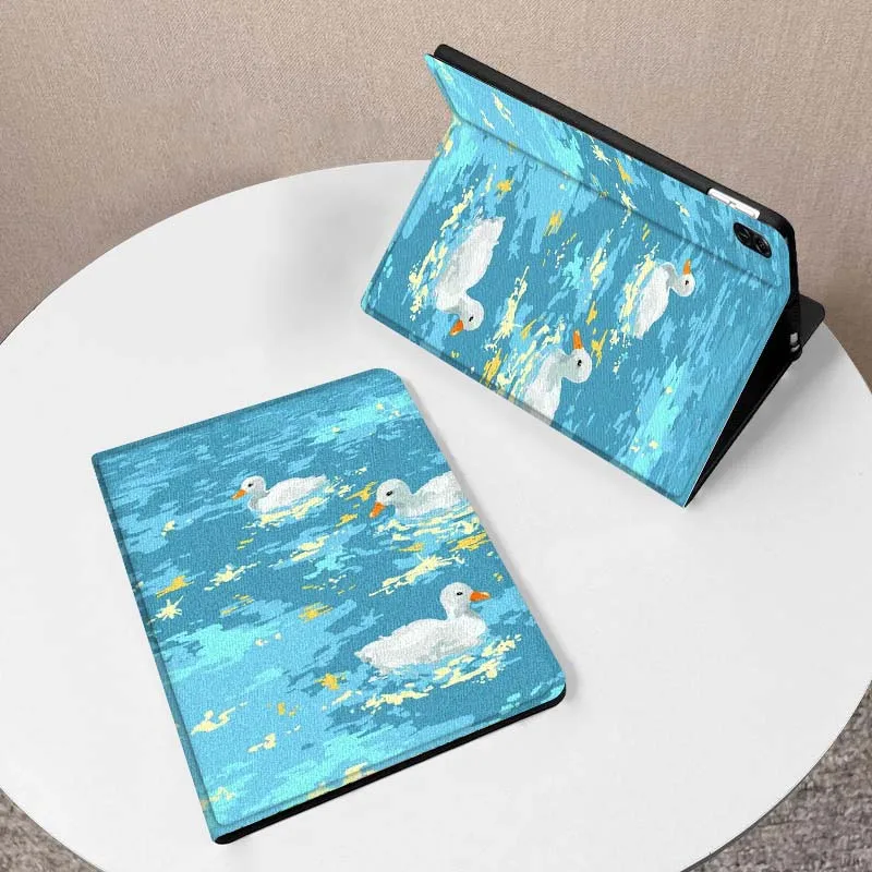 

Чехол с рисунком «Утка играет в воде» для Huawei MediaPad MatePad M5 M6 11 12 X SE T10 T10s 2 C5e T5 Pro Lite Air 11,5-дюймовый планшет