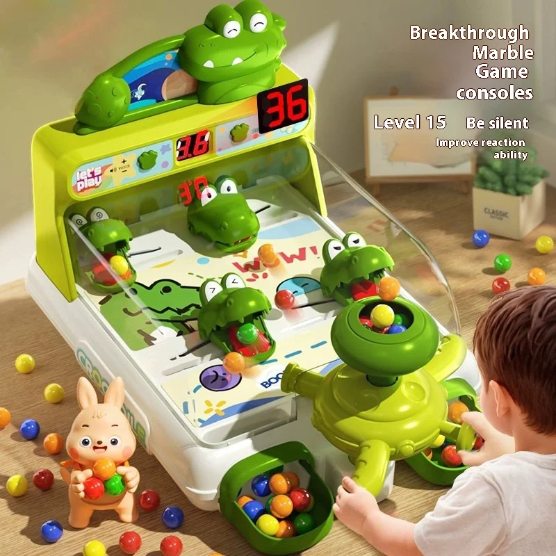 

Fun Electric Crocodile Table Games Pinball Shooting Machine Children'S Education Puzzle Toys For Boys Girls Children'S Day Gifts