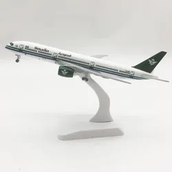20cm Alloy Metal B787 Saudi Arabian AIR Boeing 787 Die-cast Airplane Model with Wheel Stand Collectible Display Model