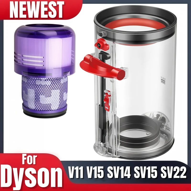 

V11 V15 Vacuum Filter Dust Bin Canister Replacement Parts for Dyson V11 V15 SV14 SV15 SV22 Vacuum Cleaner For Dyson Attachments