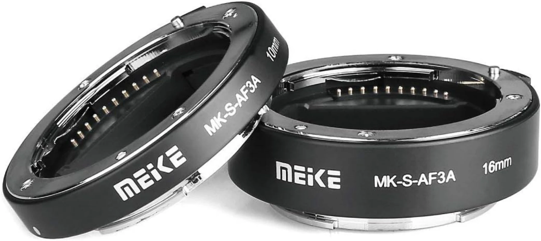 Meike MK-S-AF3A AF Macro tubo di prolunga a baionetta in metallo massiccio 10mm + 16mm per Sony E-mount A6600 A6500 A6400 A6300 A7 A7II nex7. ..