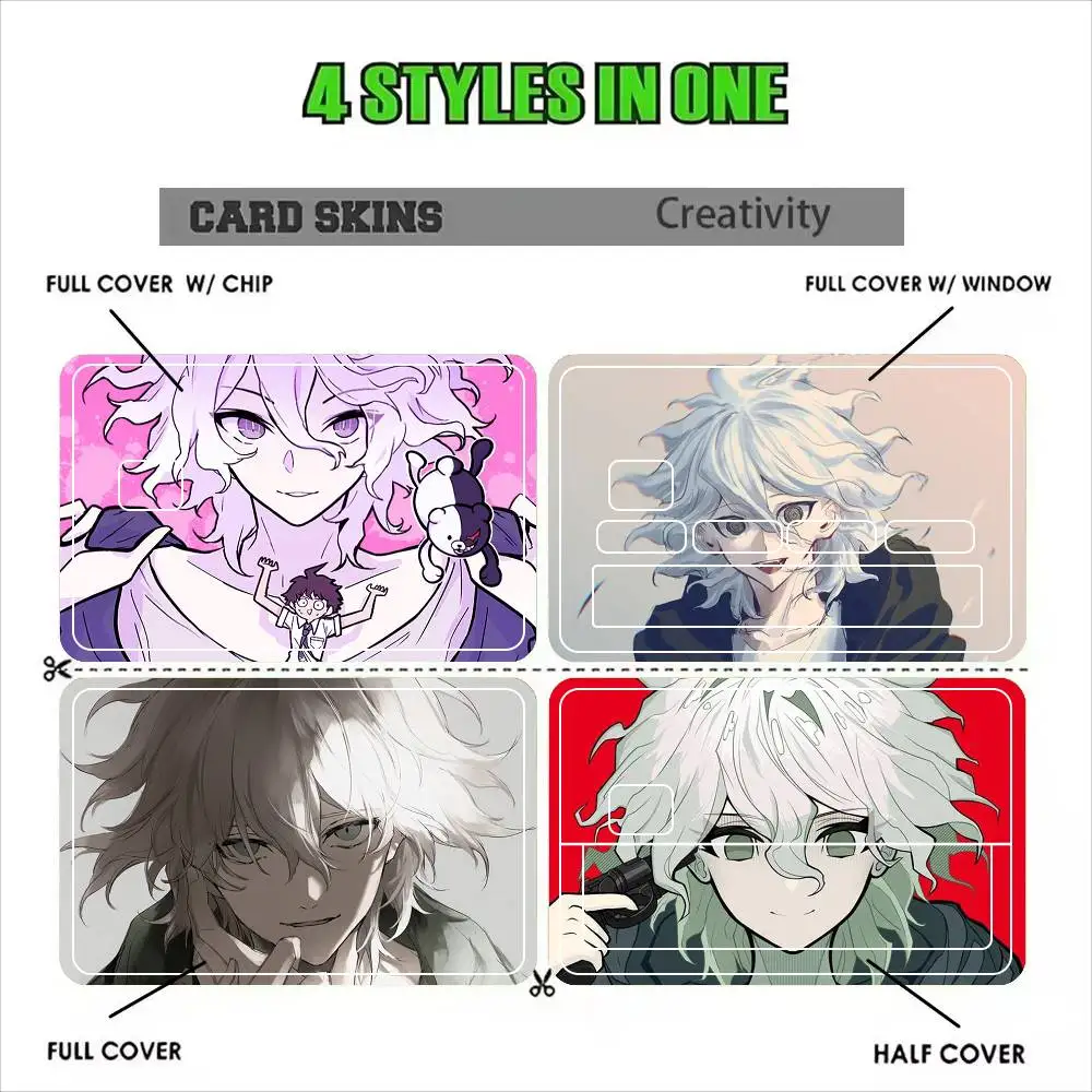 Nagito Komaeda Danganronpa   Sticker Film Tape Skin for Credit Card Debit Card Waterproof Stickers