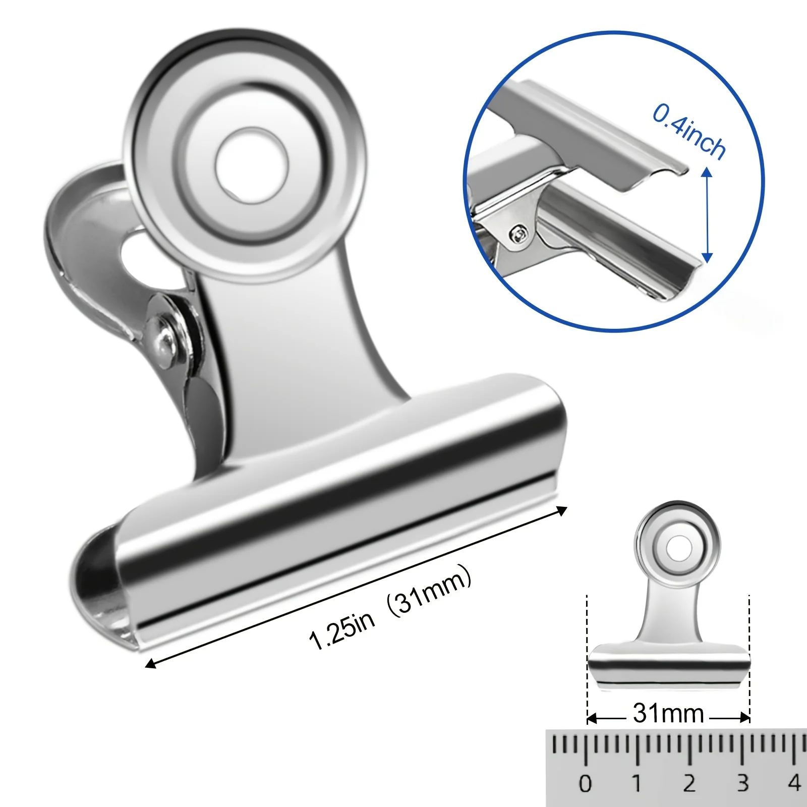 Multi-Pack Small Stainless Steel Food Bag Sealing Clips - Reusable, Versatile Metal Hinge Clips for Office, Home, and Store Use