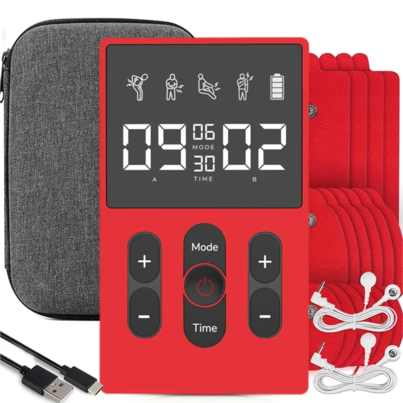 TENS meridian massager EMS multifunctional massager with 12 modes and 36 levels of intensity timed dual channel output massager
