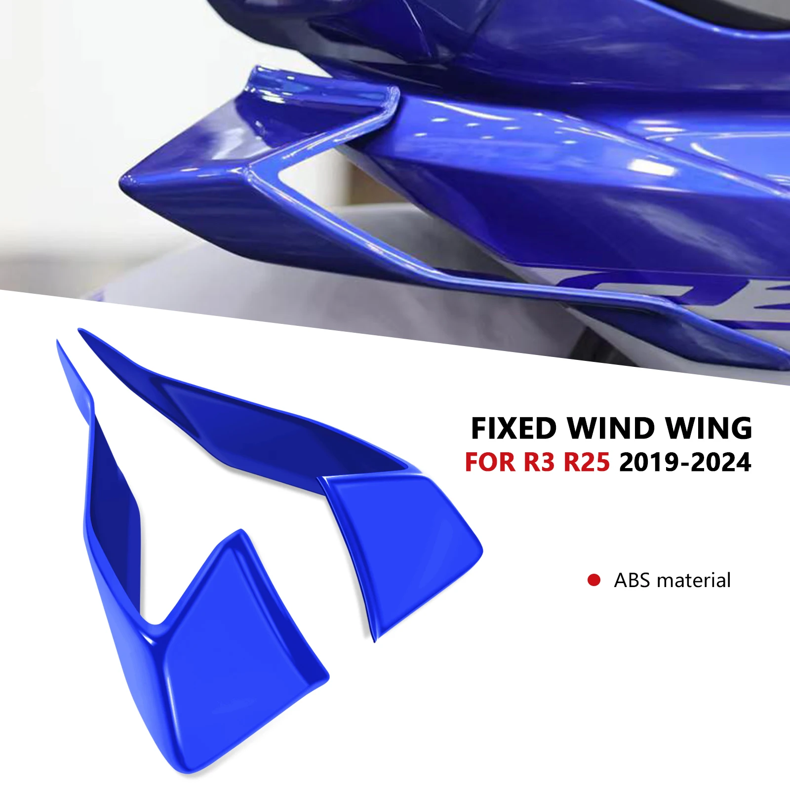 

For Motorcycle Sport DownforceNaked Forntal Spoilers Aerodynamic Wing Deflector YZFR3 2024 YZFR25 2025 YZF R3 R25 2019-2025