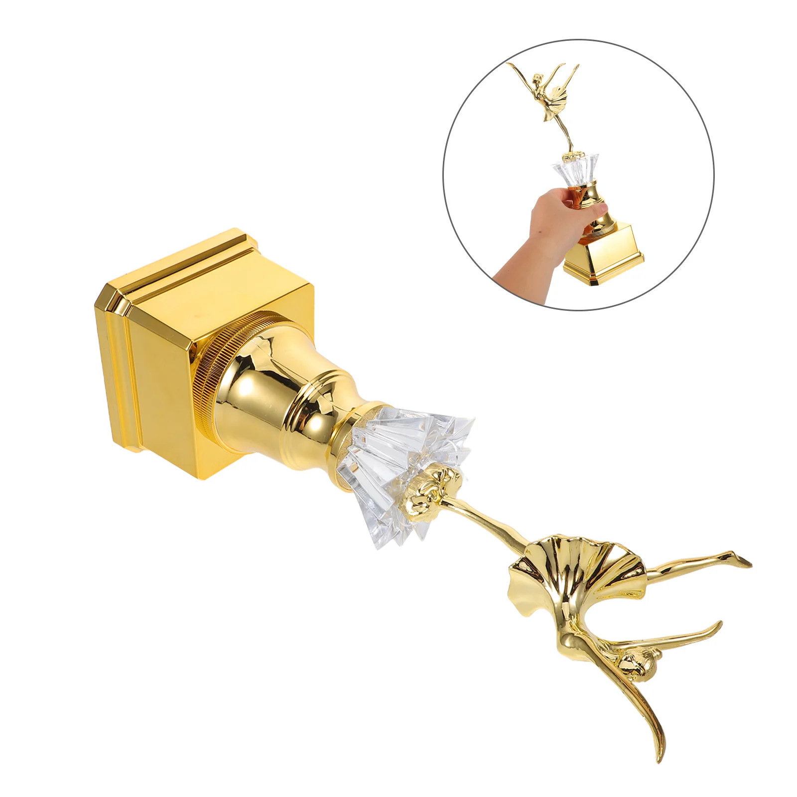 

Dance Trophy Gold Plastic Elegant Lightweight Ballet Award for Competitions Parties Kids and Adults Winner Cup