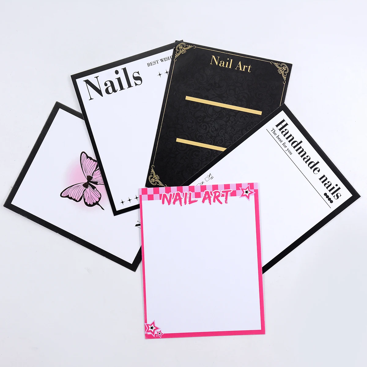 20Pcs 10*8cm Nail Cardboards Nail Art Display Card Manicure Photo Prop  Show Card Nailfie Disc Press-on Nails Salon Accessory