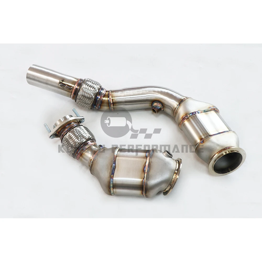 KUNGFU PERFORMANCE SS304 200cell Sport Catted Racing F80 M3 Downpipes for BM W F82 F83 M4 Competition
