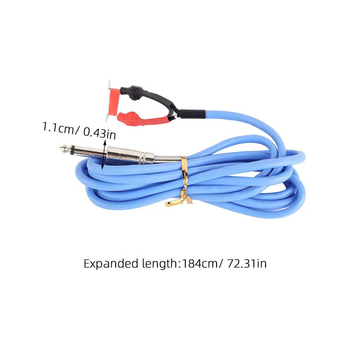 1.8m Silicone Clip Cord Tattoo Machine Power Supply Wire Heavy Duty Flexible Cord for Standard Mono Plug Compatible with Most
