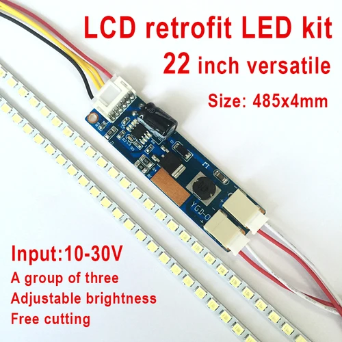 Kit de tiras de retroiluminación, accesorio para pantalla LCD CCFL a LED Mo E9A0 de 22 "", 2LED, 485MM, novedad de 100%, 1 unidad