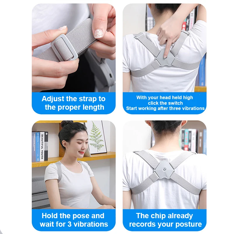 Intelligent Posture Corrector Back Posture Trainer Adjustable Length Back Support Clavicle Spine Shoulder Correction Smart