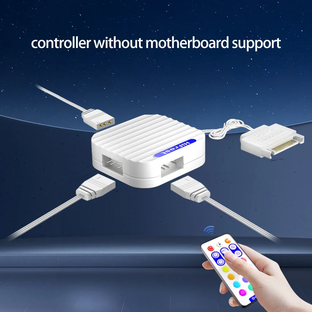 

ARGB 5V 3PIN To SATA Interface Extension Cable Light Controller Mini Adapter Controller for PC Case Fan