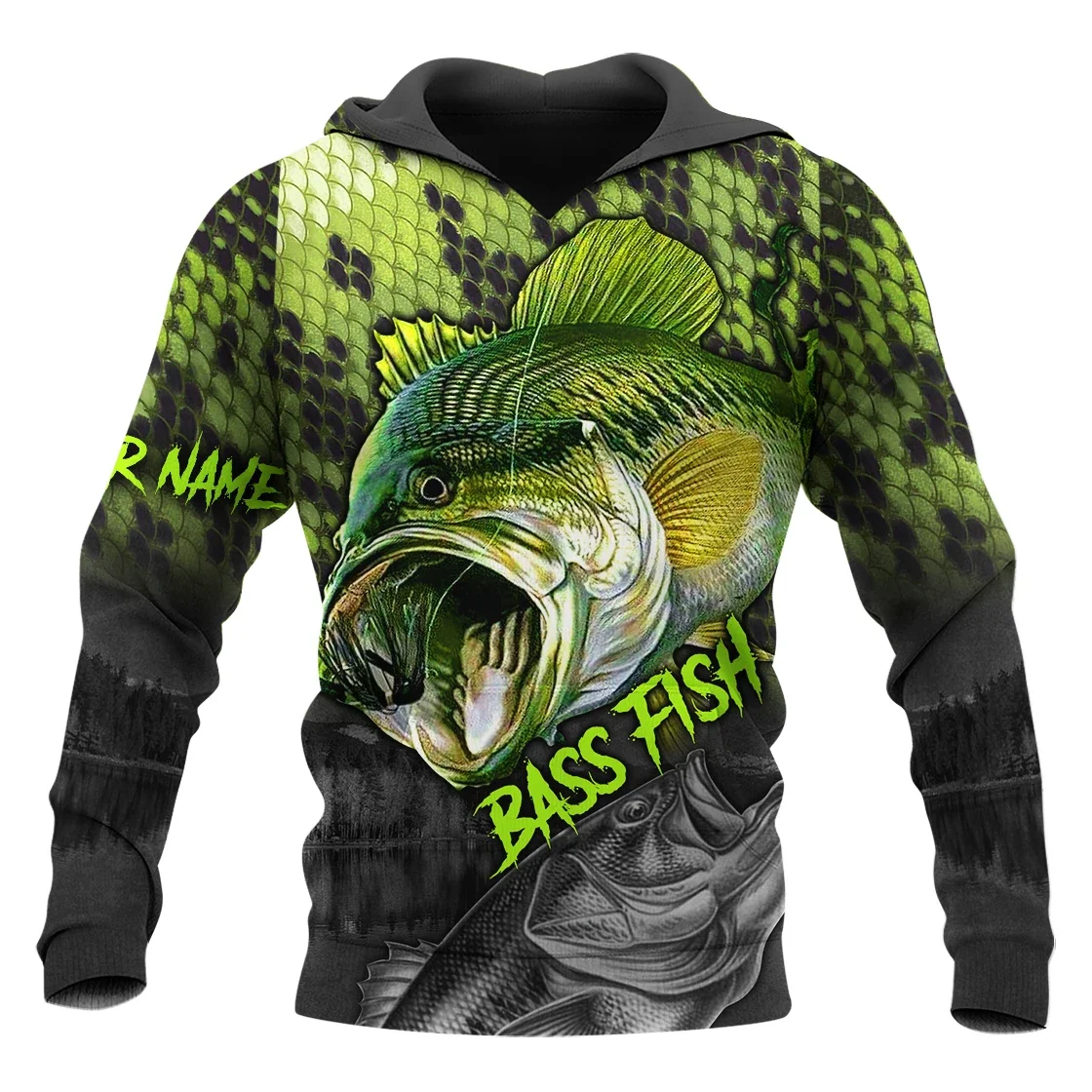 Wild Animals Fishing on Skin 3D Printed Fashion Mens Hoodie Harajuku Streetwear Pullover Autumn Unisex Casual Jacket Tracksuit