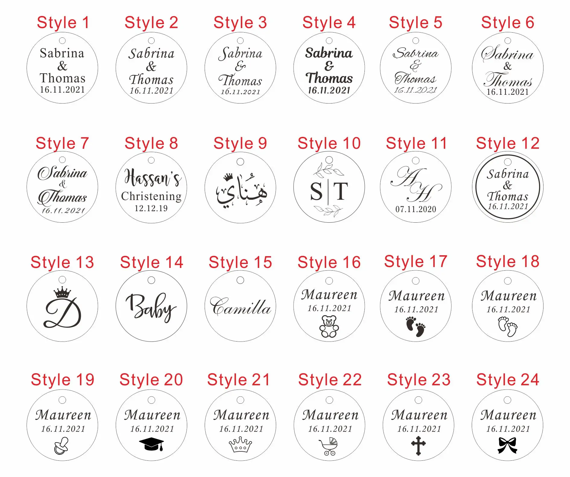 30/50/100 Stück personalisierte Babyparty Name Taufe Spiegel Acryl Tag Runder Kreis Hochzeit Tisch Party Dekor Gefälligkeiten Individuelles Geschenk