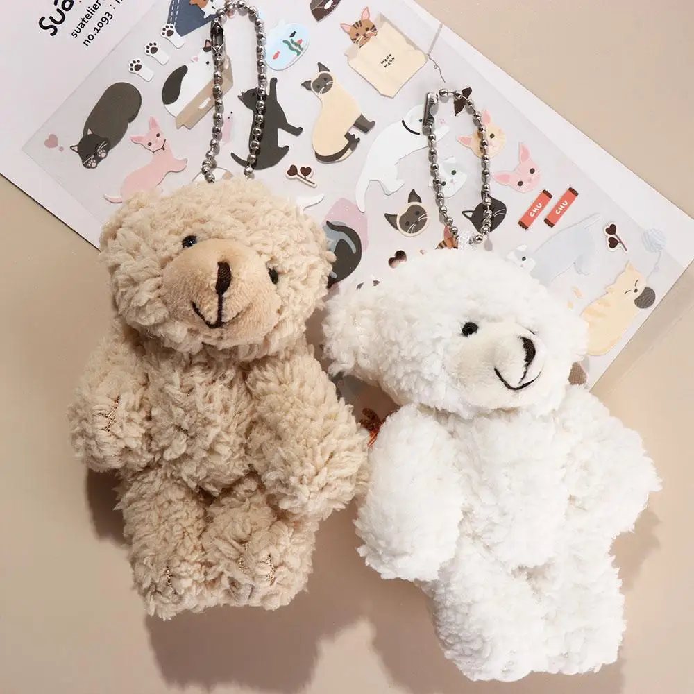 Bear Scarf Flower Christmas Plush Bear Plush PP Cotton Christmas Bear Doll Cute Soft Christmas Bear Plush Pendant