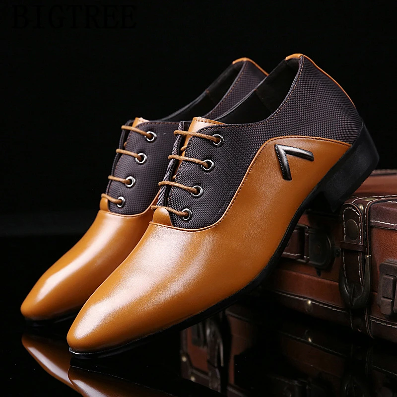 Italian Formal Shoes Mens Dress Shoes Leather Wedding Dress Man Oxford Shoes For Men Office Scarpe Uomo Eleganti Laarzen Dames image 2