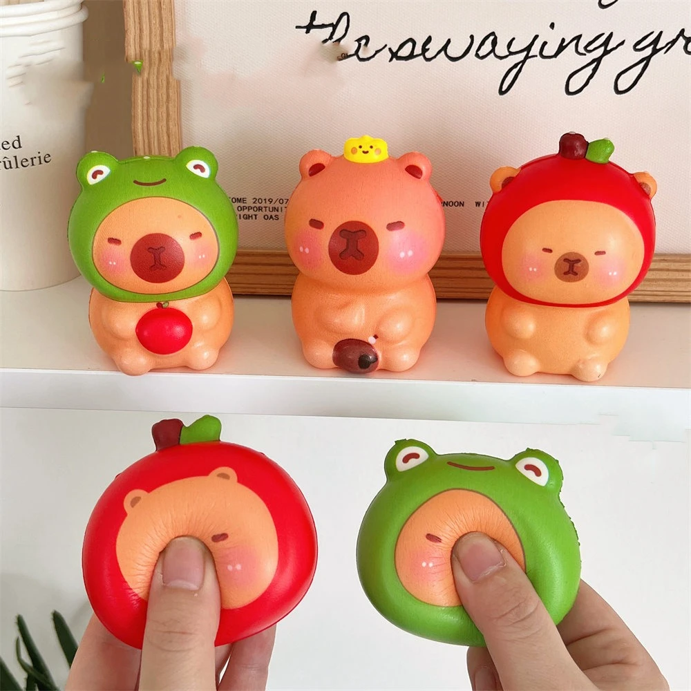 

New Cute Squeeze Capybara Toys Soft Slow Rebound Decompressing Pinching Capybara PU Cartoon Relief Relax Toys