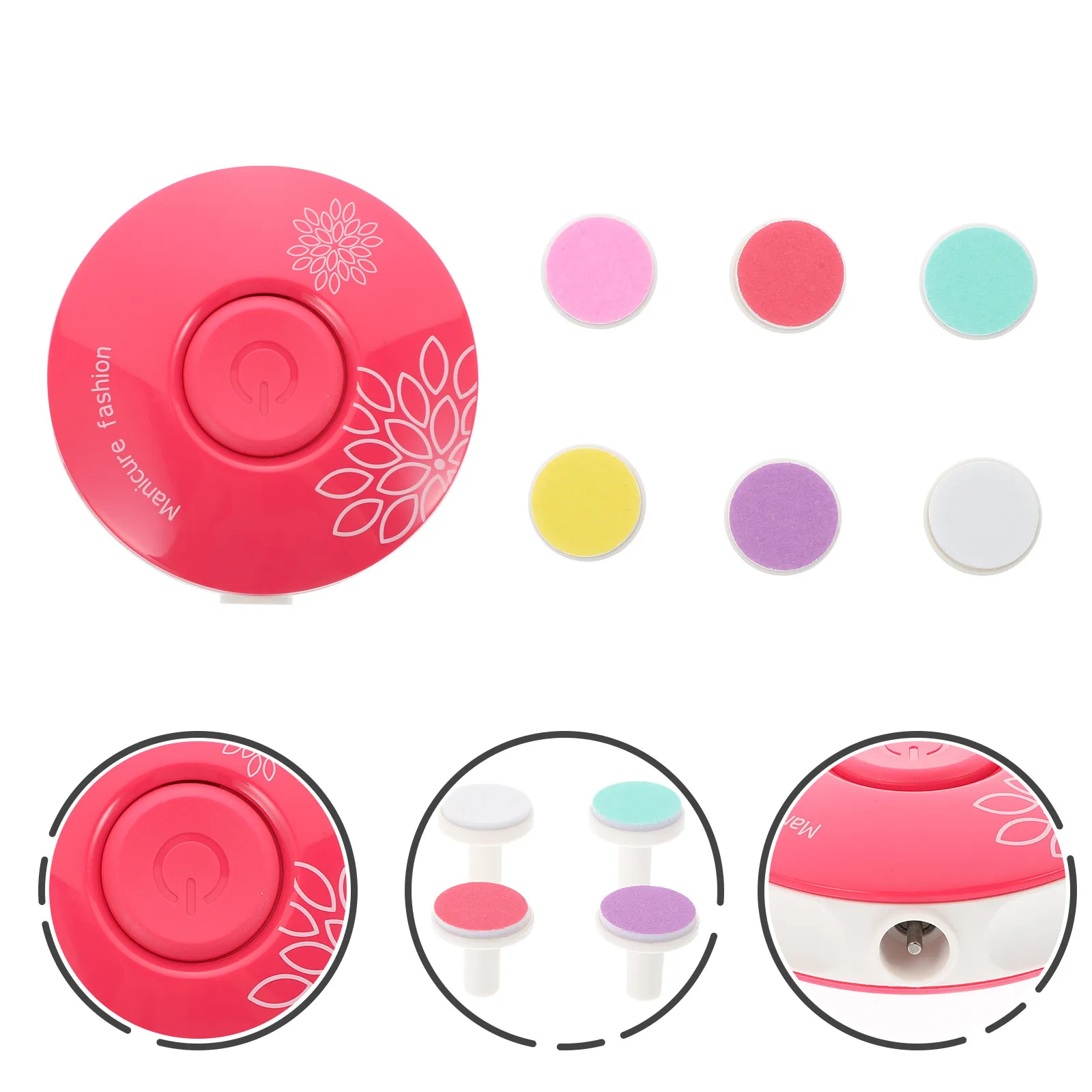 

Электрический триммер для ногтей, портативный, легкий, безопасный для взрослых, инструмент для маникюра и педикюра с 6 шлифовальными насадками, 2 шт.